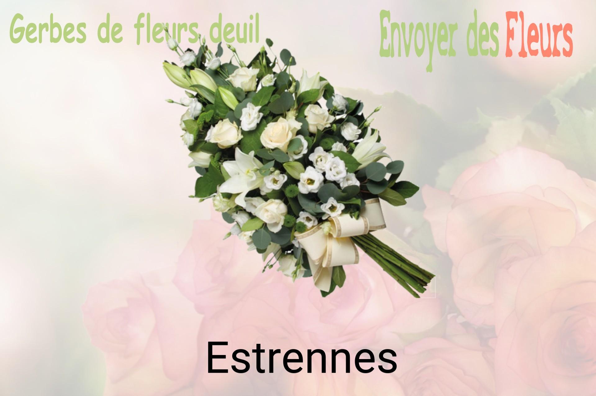 Gerbe de fleurs de deuil livrée à Estrennes